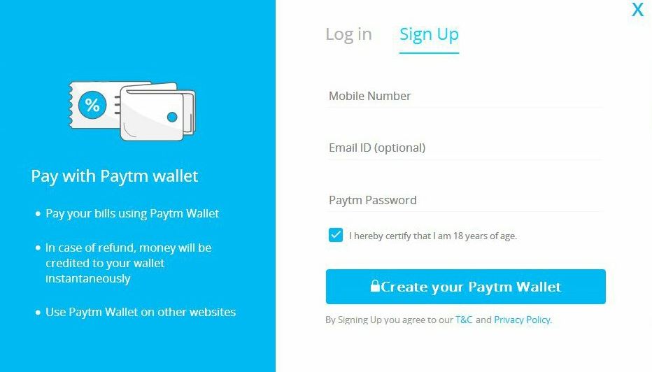 Paytm SignUp