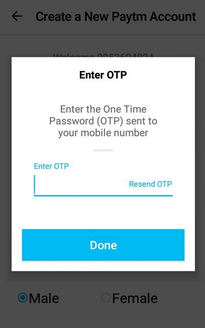 Paytm OTP