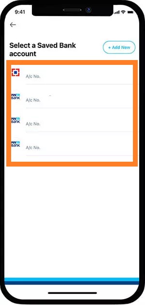 Paytm Wallet Saved Bank Account