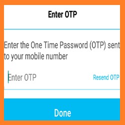 PayTM OTP Screen